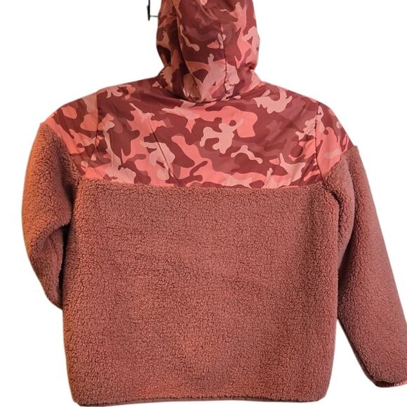 Outdoor Nation Women’s Small Sherpa Hoodie Pullover Pink Camo Fleece NWT - Picture 7 of 10